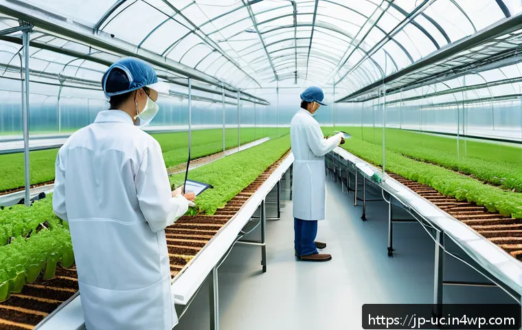 곤충단백질의 지속 가능한 생산 모델 - A modern insect farming facility showcasing rows of cricket and mealworm habitats inside a clean, hi...